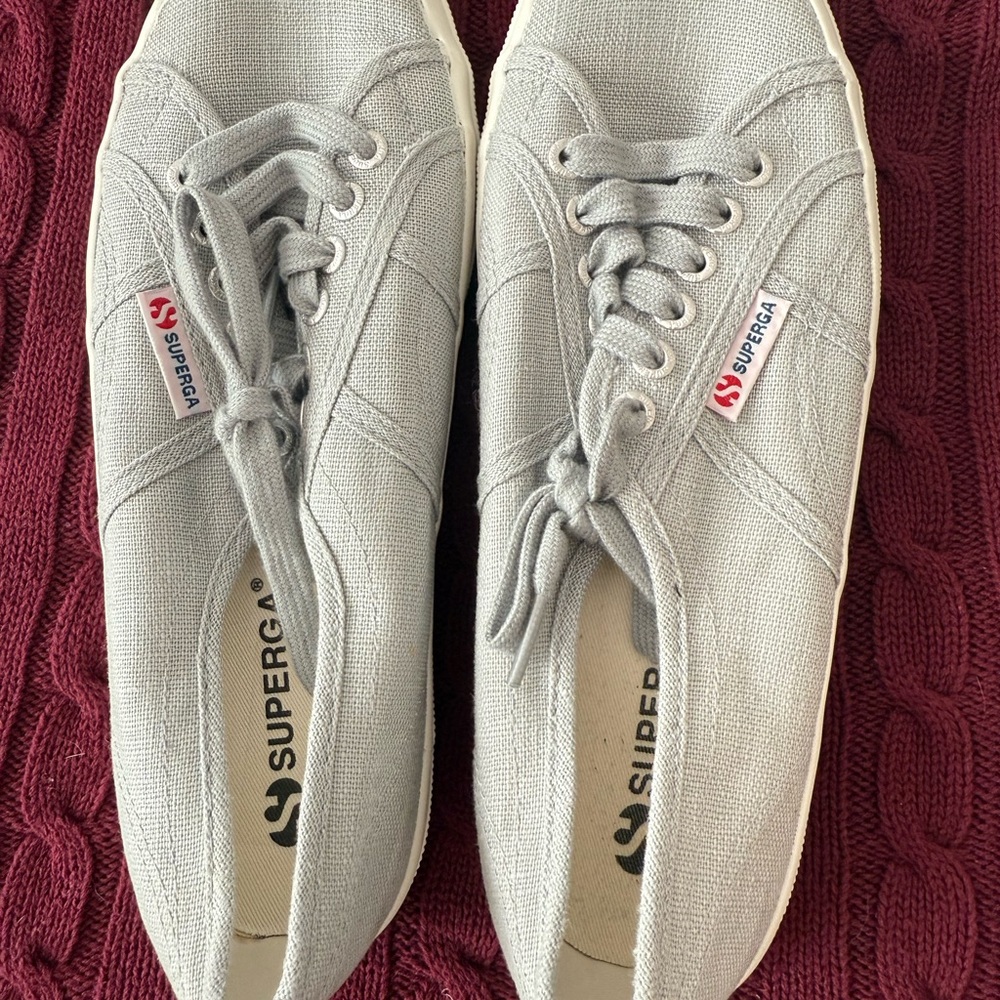 Superga Light Gray Canvas Shoes